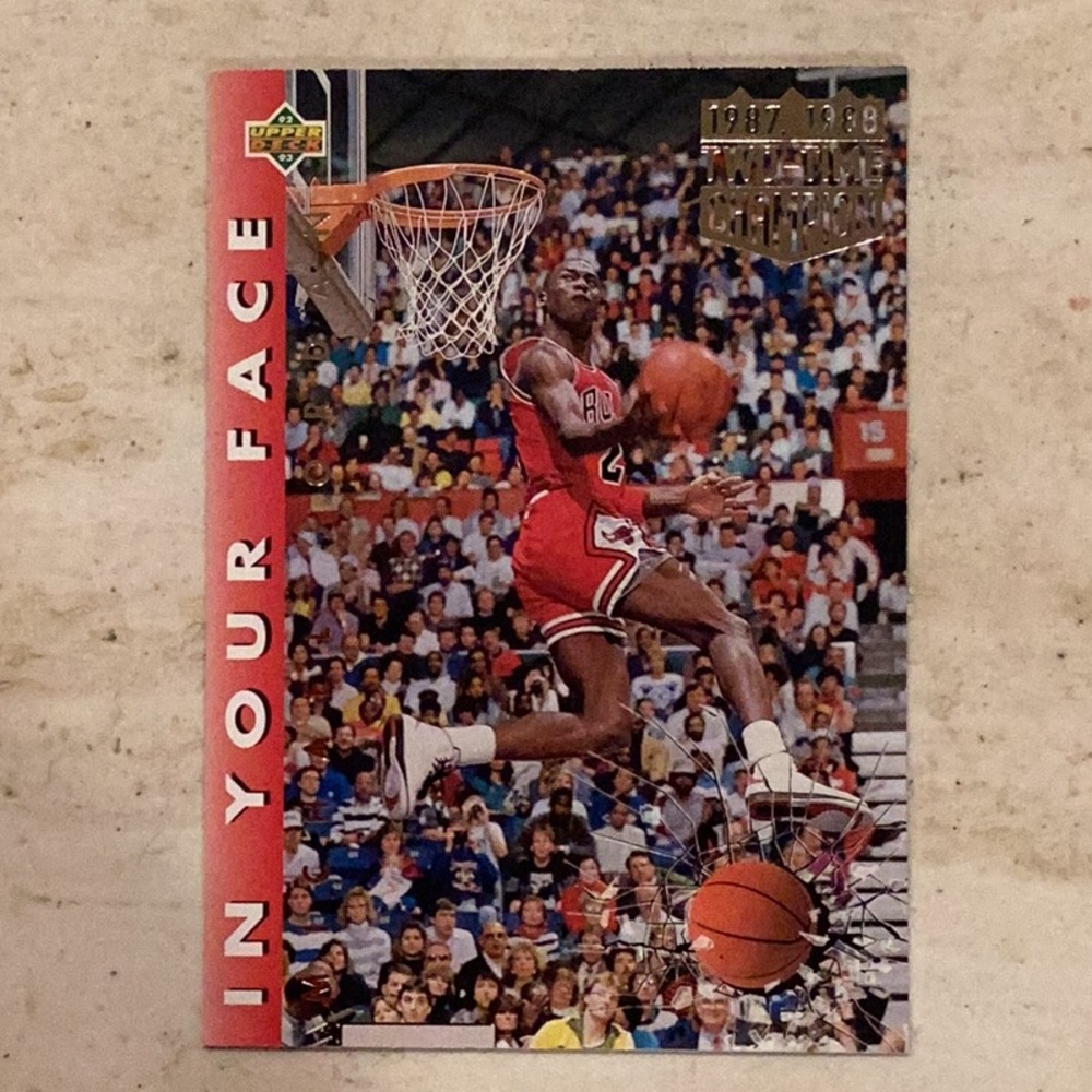 Michael Jordan 1992-93 Upper Deck 453 Champ Basketball Card NBA #453 1992 - Picture 1 of 4